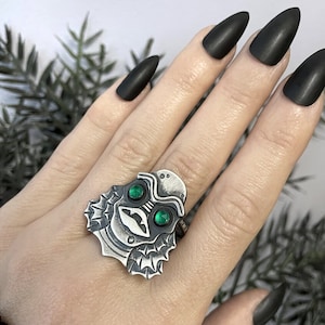 Vintage Monster Ring Inspired by the Creature from the Black Lagoon & Swamp Thing - Old Classic Horror Movie - Retro 1950s Sci Fi Jewelry
