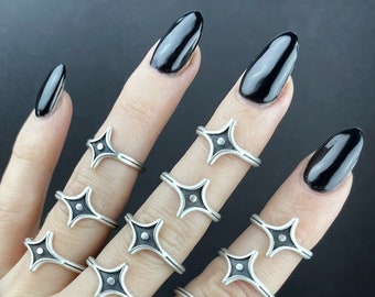 Interstellar Ring - Mid Century Style Jewelry - Vintage Inspired Space Age Ring - Cosmic Star Jewelry - Diamond Shape Ring - Retro Style