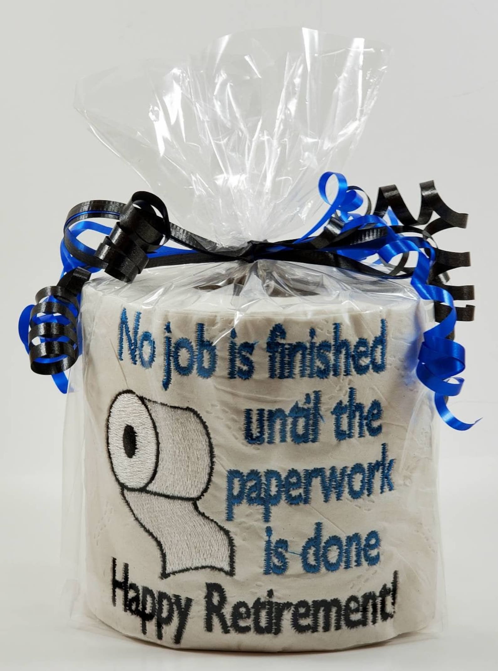 Retirement gag gift embroidered toilet paper retirement gift Etsy