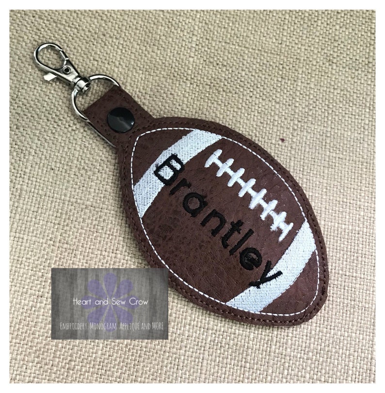 Personalized Football keychain bookbag accessory football Etsy