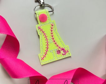 Softball Bag Tag. bookbag tag, bag tag, name tag