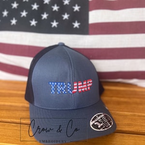 Trump Hat, Amerika, gestickter Trump Hut, Trump 2024, MAGA, Make America Great Wieder