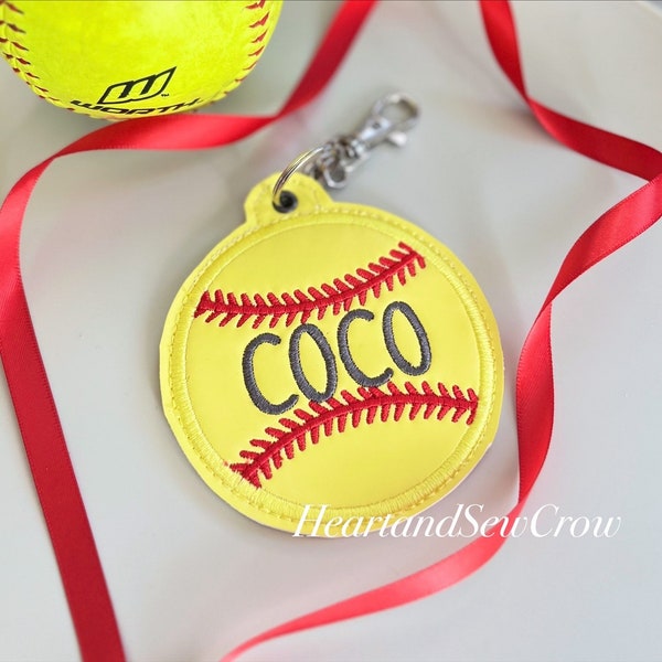 Embroidered Sport Bag Tag Etsy