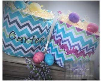 Personalized Chevron Easter Basket