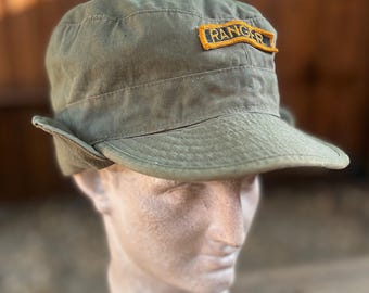 Cappello da pattuglia Army Ranger vintage anni '50, taglia 7.25