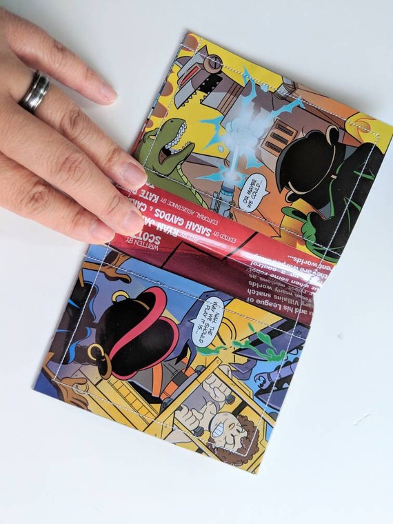 Codename Kids Next Door 2 Pocket Comic Book Upcycled Pocket Wallet