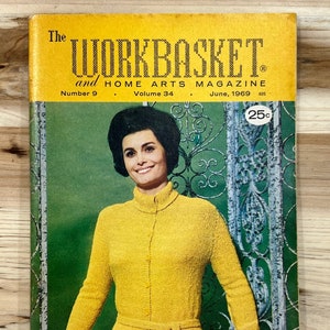 The Workbasket and Home Arts Magazine - June 1969 - Knitting, Crochet, Cooking recipes, tatting, needlepoint, flowers, sewing, crafting