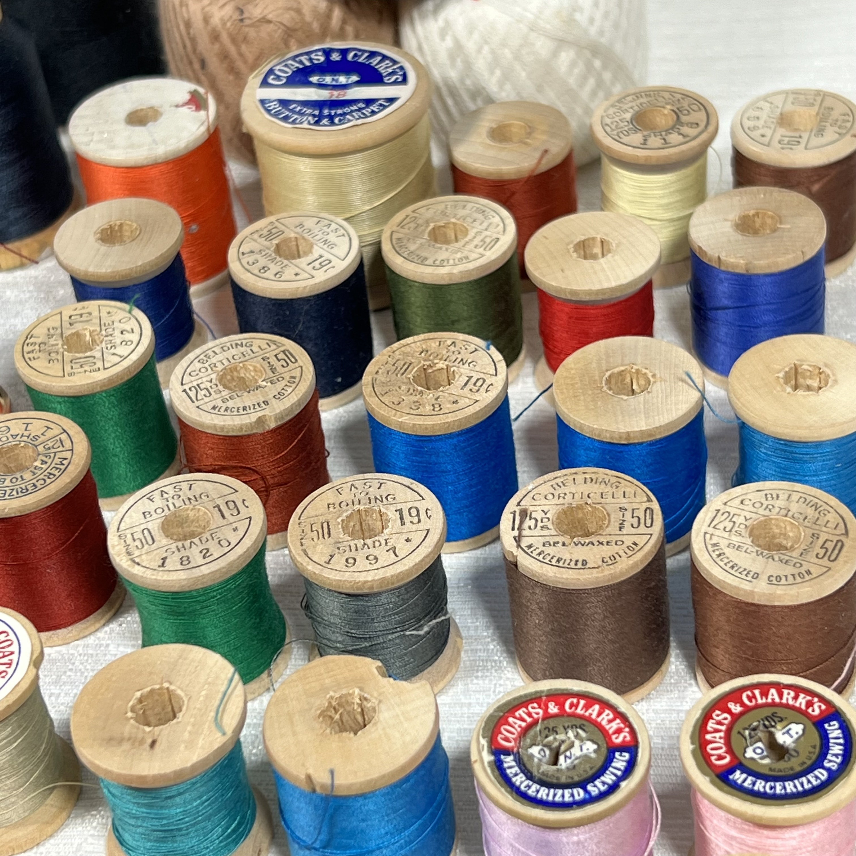Lot of Old Thread Most Are on Wooden Spools - Etsy