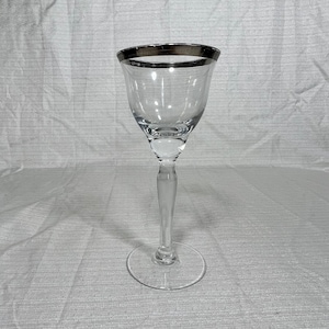Vintage Silver Rimmed Sherry Glass