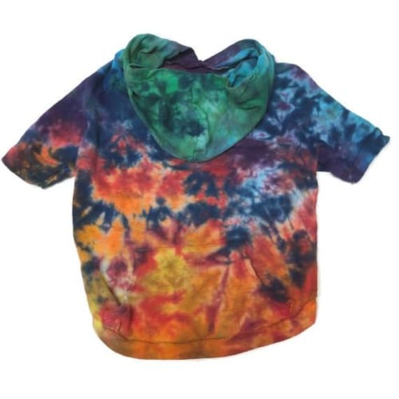 tie dye dog hoodie