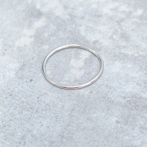 SMOOTH Skinny Ring 925 Sterling Silver-Stack Ring-Silver Metal Ring-Handmade Silver Smooth Round Wire Ring