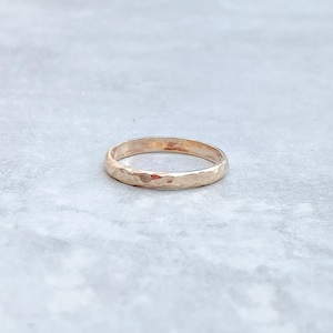 Classic Hammered Ring-Classic Gold Ring-Midi Ring-Stack Ring-Gold Above the Knuckle Ring-Gold Hammered Ring-Textured Ring Band-Shimmery Ring