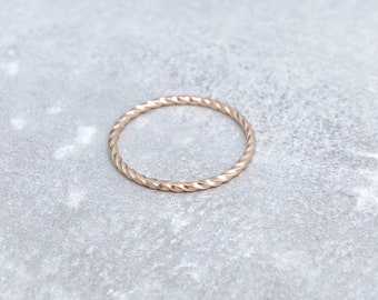 TWISTED Skinny Ring 14ct Yellow Gold Filled-Midi Ring-Stack Ring-Skinny Gold Filled Ring-Handmade Twisted Ring-Twisted Ring-Ring-Skinny Ring