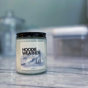 HOODIE WEATHER | amber, tobacco, and oud scented soy candle