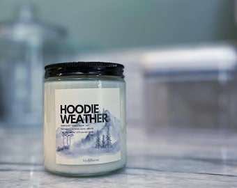 HOODIE WEER | Geparfumeerde sojakaars met barnsteen, tabak en oudh