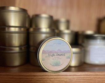 HIGH DESERT | 8 oz California-inspired Scented Soy Candle | Nature Inspired Travel Candles | Souvenir Candles
