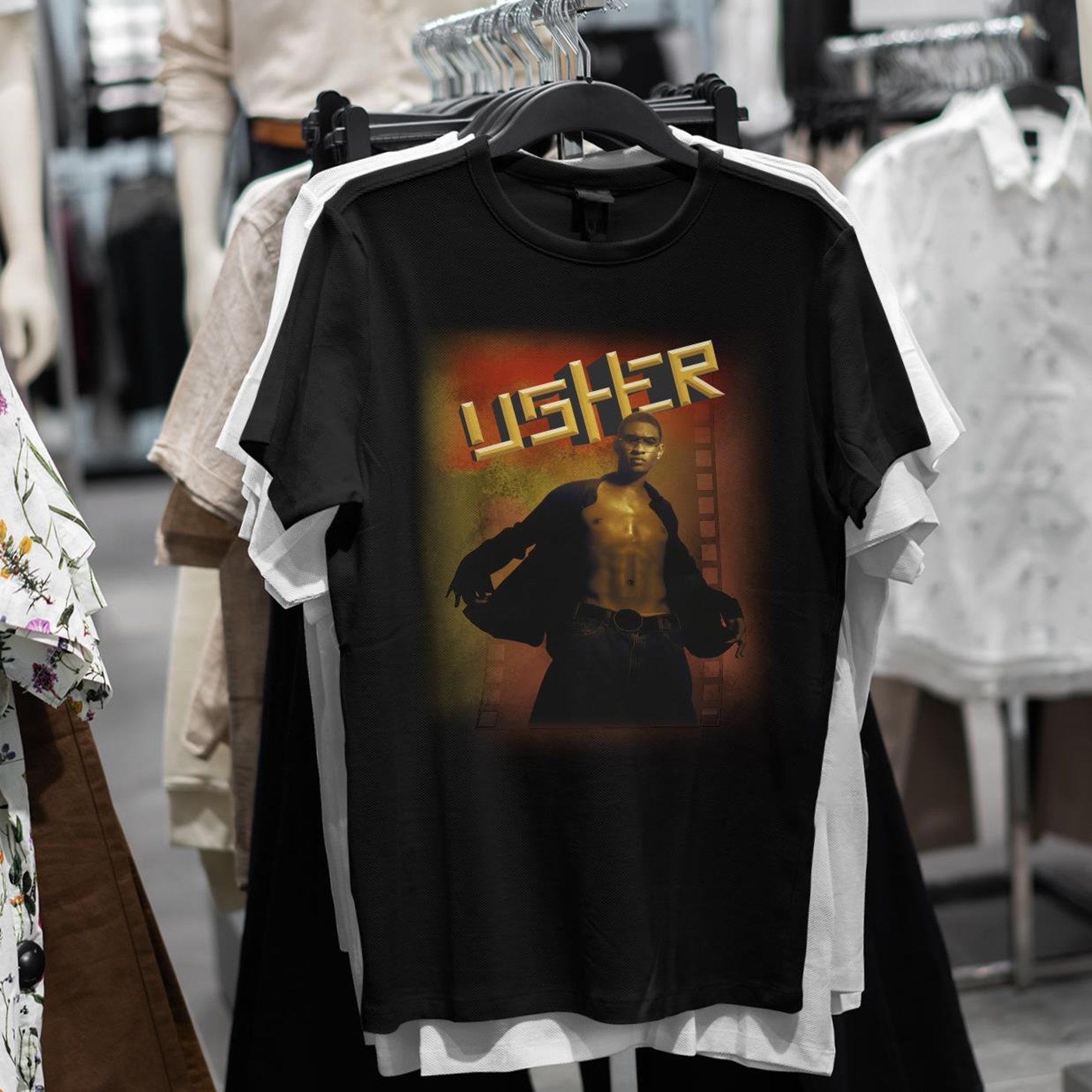 USHER RETRO 90S Unisex T-Shirt, usher, horror