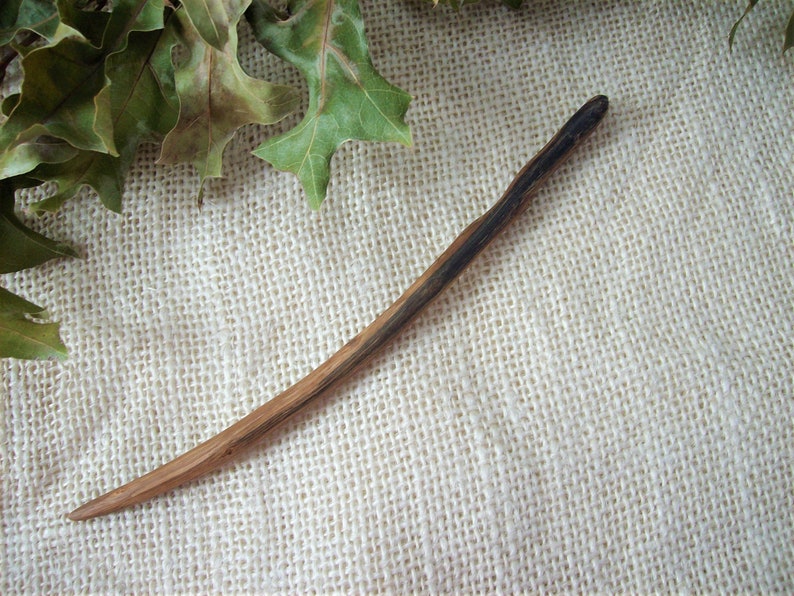 SPALTED OAK Wood Shawl stick Hair Stick Hair Pin Shawl Pin Hand carved.