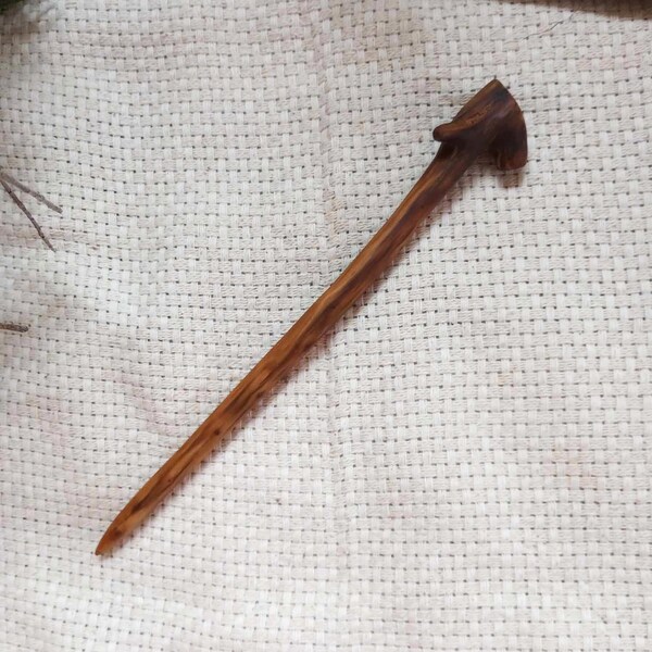 JUNIPER wood Shawl stick, Hair Stick, Hair Pin, Shawl Pin Hand carved OOAK