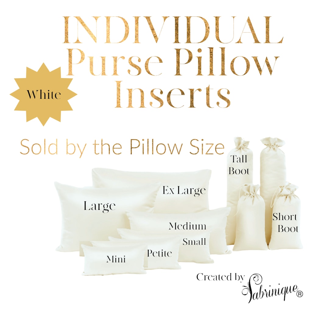 Luxury White Purse Pillow Sateen Insert Shapers 6 Individual Sizes Handbag Storage Maintain the