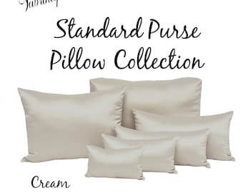 Cream Luxury Purse Shaper Pillows, Crease and Shape Protection for Handbag Storage, Cushion Fillers