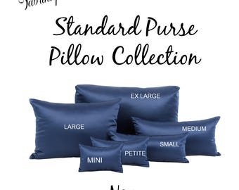 Almohadas moldeadoras de satén azul marino para bolsos, protección para guardar bolsos