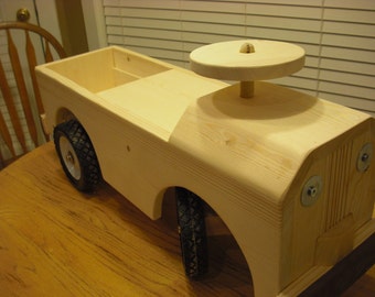 Unfinished Wooden Toy Truck, Dad's Pickup Truck Replica