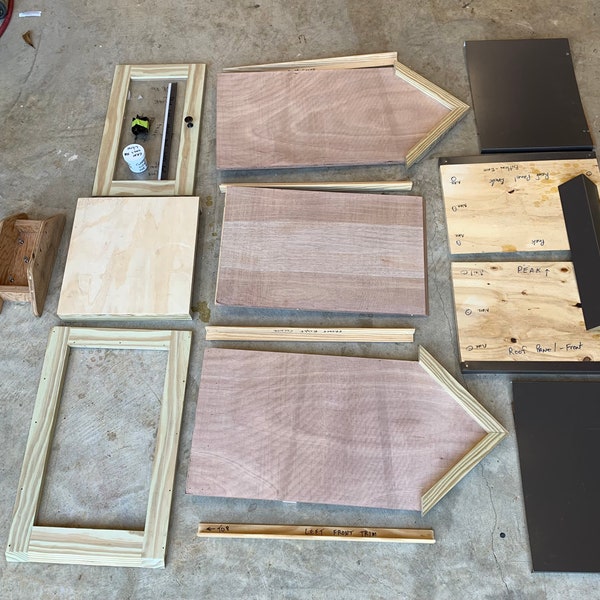 DIY Neighborhood Book Exchange Kit, Metal Roof, Unfinished