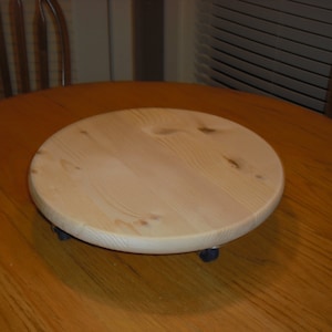 15" Solid Pine Plant Caddy with Swivel Casters