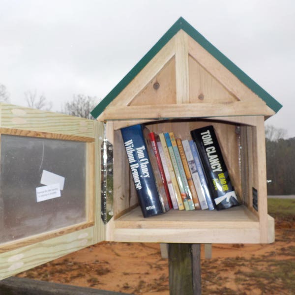 Cedar Neighborhood Book Exchange, Metal or Copper Roof, Assembled