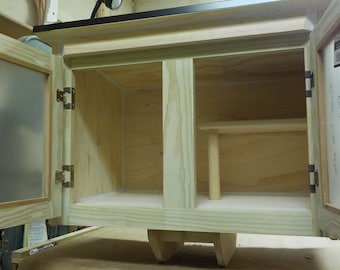 Unfinished Plywood Blessing Box, Metal Roof, Community Pantry