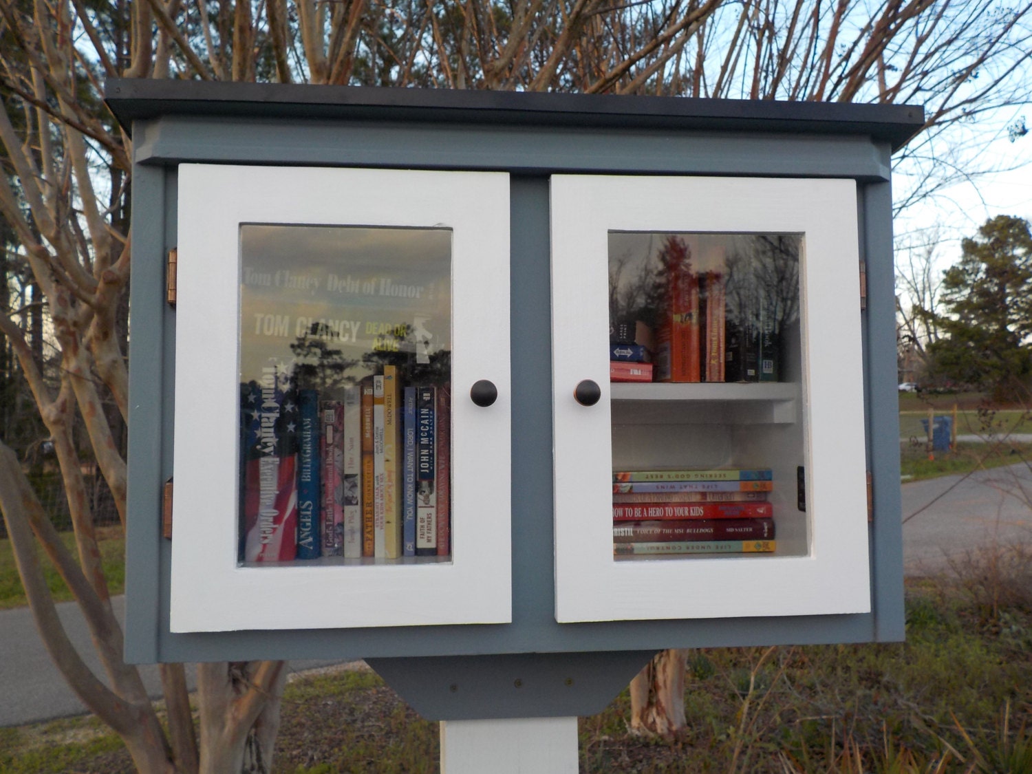 Sale, Double Wide Neighborhood Book Exchange, Metal Roof, Two