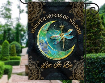 Double Sided Let It Be Dragon Fly     House Flag Top Quality 