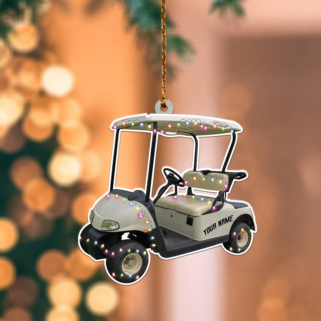 Personalized Golf Cartgift for Golfer Christmas Ornament Etsy