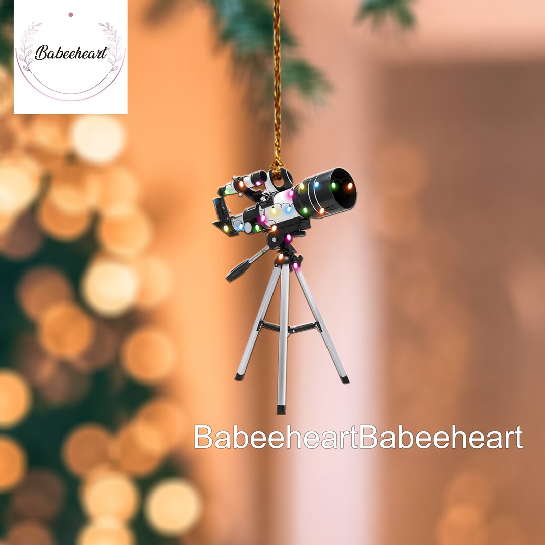 Telescope Christmas Ornament Telescope Ornament Gift Love Etsy