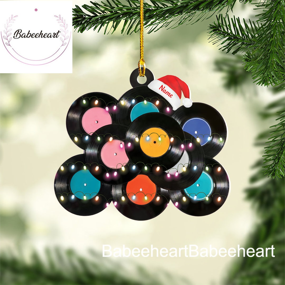Vinyl Record Christmas Lights Ornament Love Vinyl Record Tree Etsy