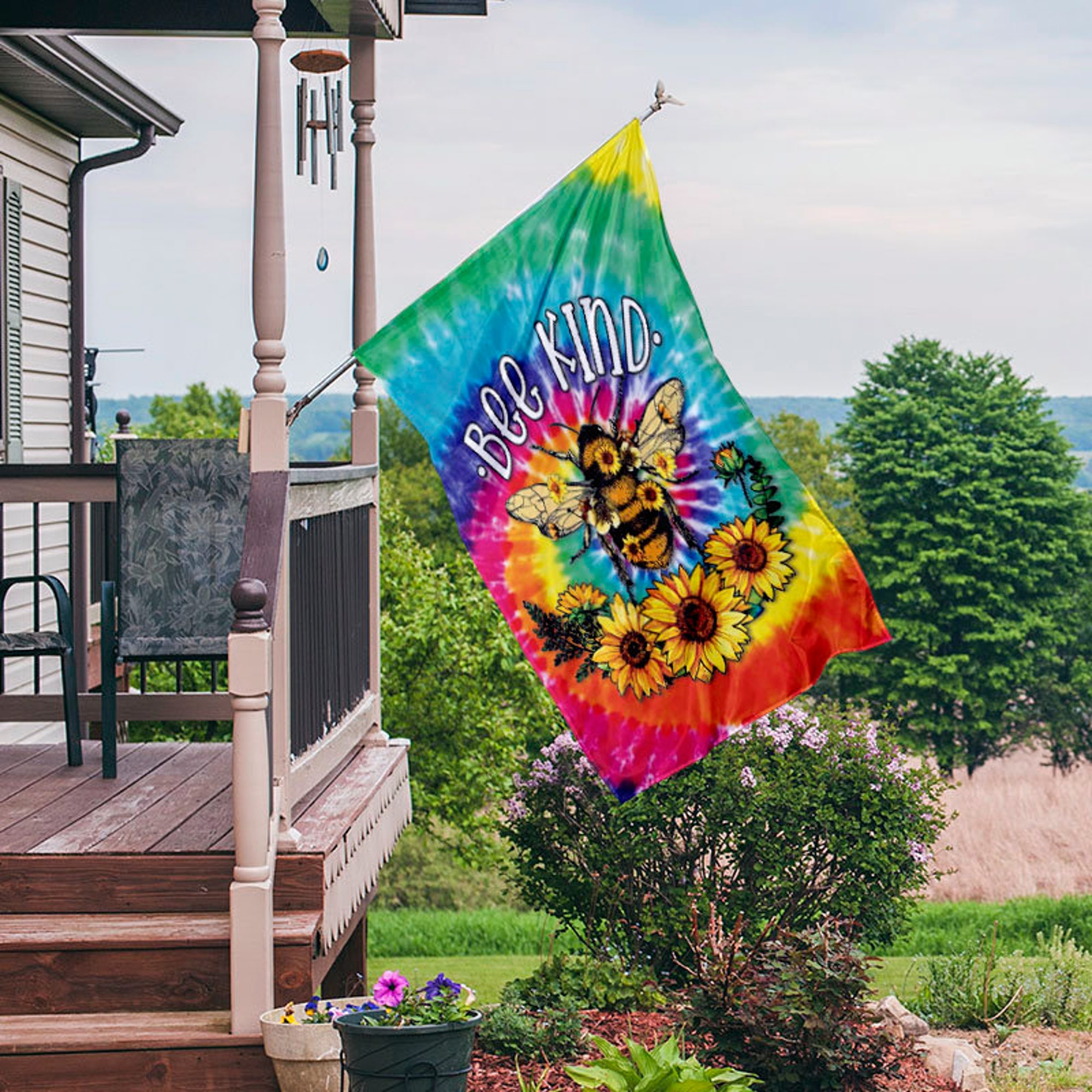 Discover Hippie Soul Flag, Hippie Bee Flag, Hippie Style Flag, Hippie Let It Be Flag, Hippie Soul House Flag, Be Kind Flag