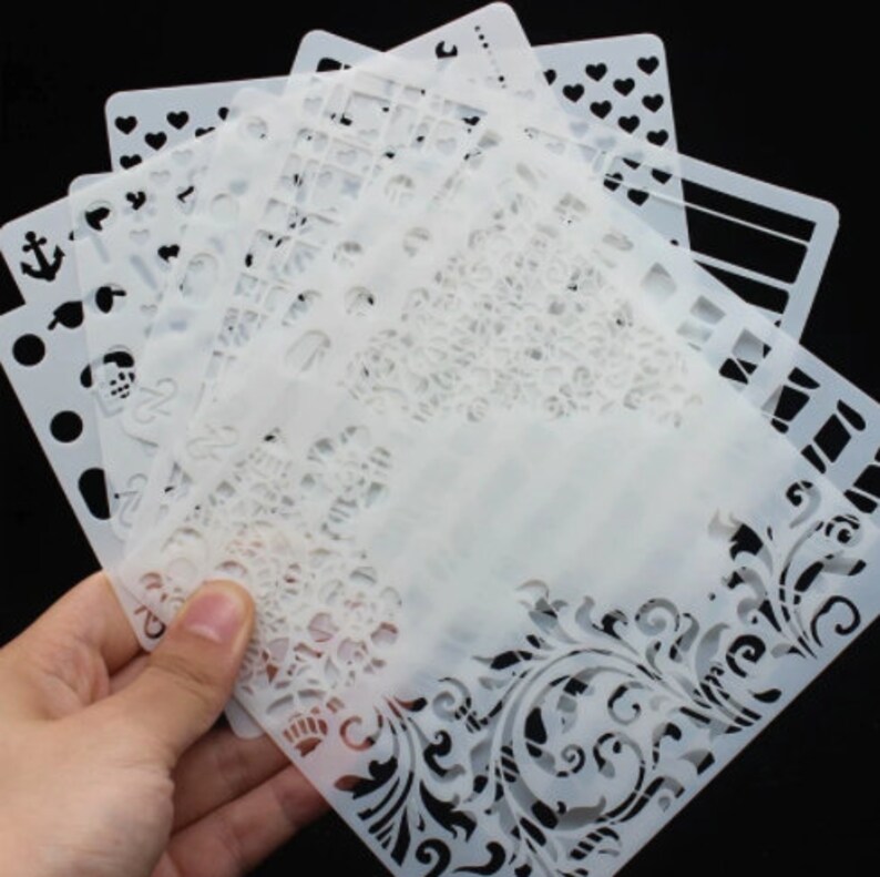 Stencil Set Beautiful Stencil Set Stencil Set for Cards Scrapbooking Layering Stencil Set 7 PCS Stencil Set Journals