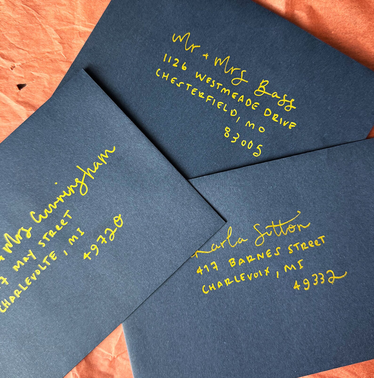 HAND LETTERED ENVELOPES / Custom Envelope Addressing / Wedding ...