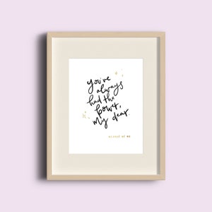 Wizard of Oz Quote Art Print: Black & Gold Nursery Decor