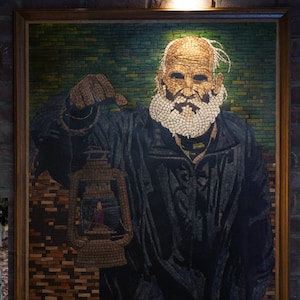 Wooden handmade mosaics