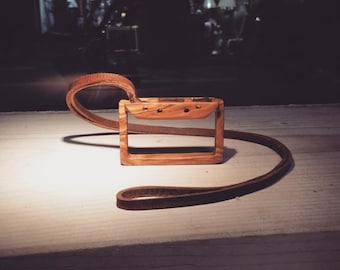 Audio tape minimal. An olivewood accessorie.
