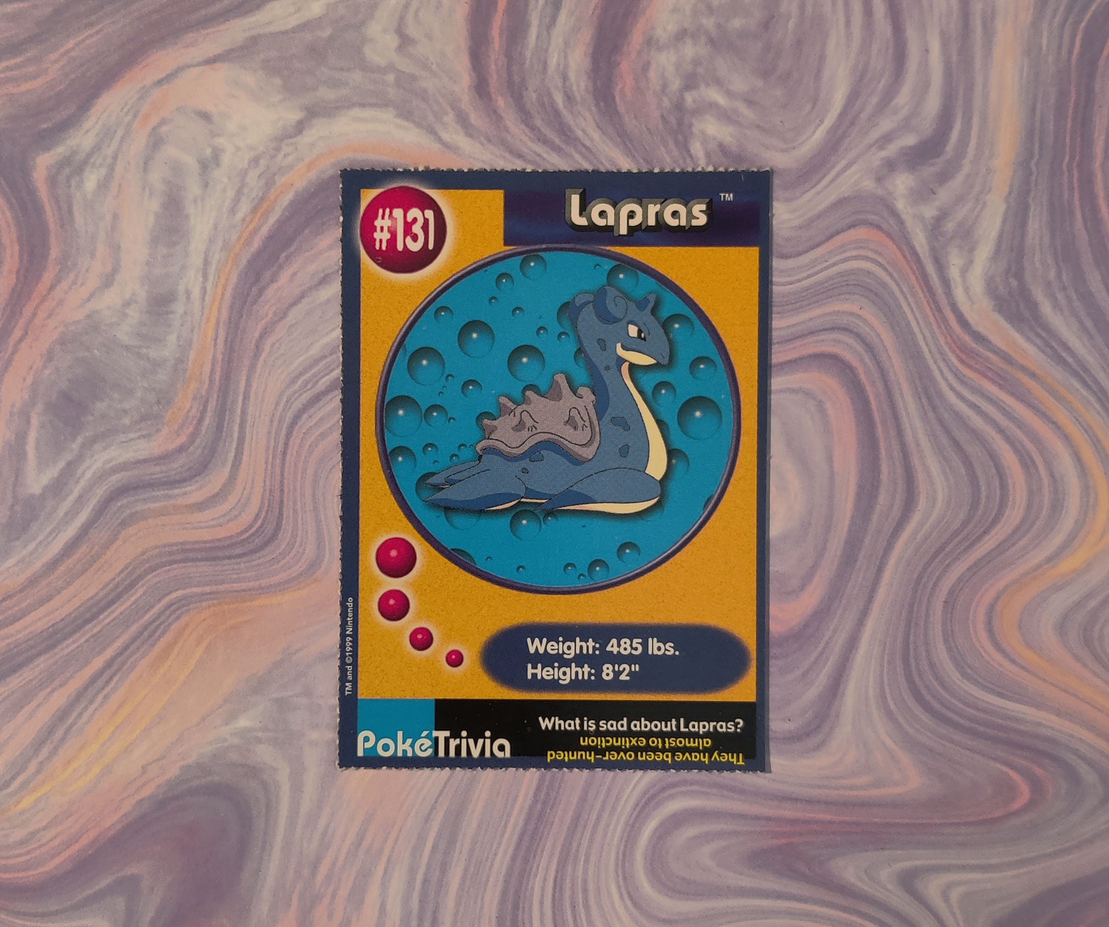 for position only pokemon cards PSA 8 Lapras Holo