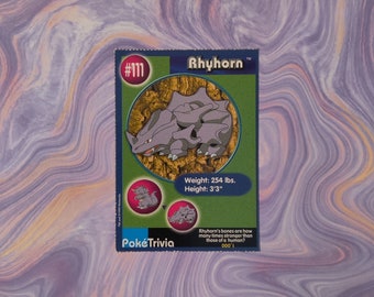 Vintage 1999 90s Nintendo Pokemon Rhydon 1st Edition 45/64 Jungle Trading  Game Card CGC Universal Graded Mint 9 Rare - Etsy