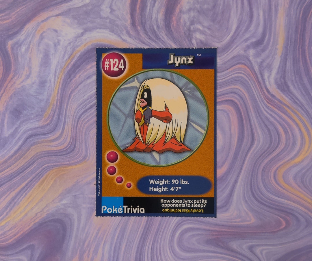 1999 jynx pokemon card value Vintage 1999 Poketrivia Jynx Card