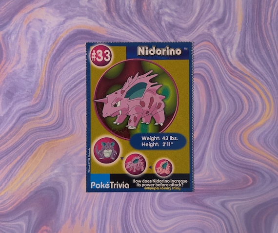 pokemon nidorino card 018/048 Certified Pokmon Web JapanPopMart Japan Pop Mart Weakness Psychic 2 Resistance None None Retreat Cost Nidorino - Vending Machine cards