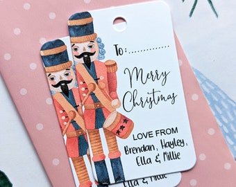 Personalised Nutcracker Printed Christmas Tags