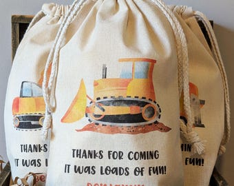 Construction Party Personalised Bags