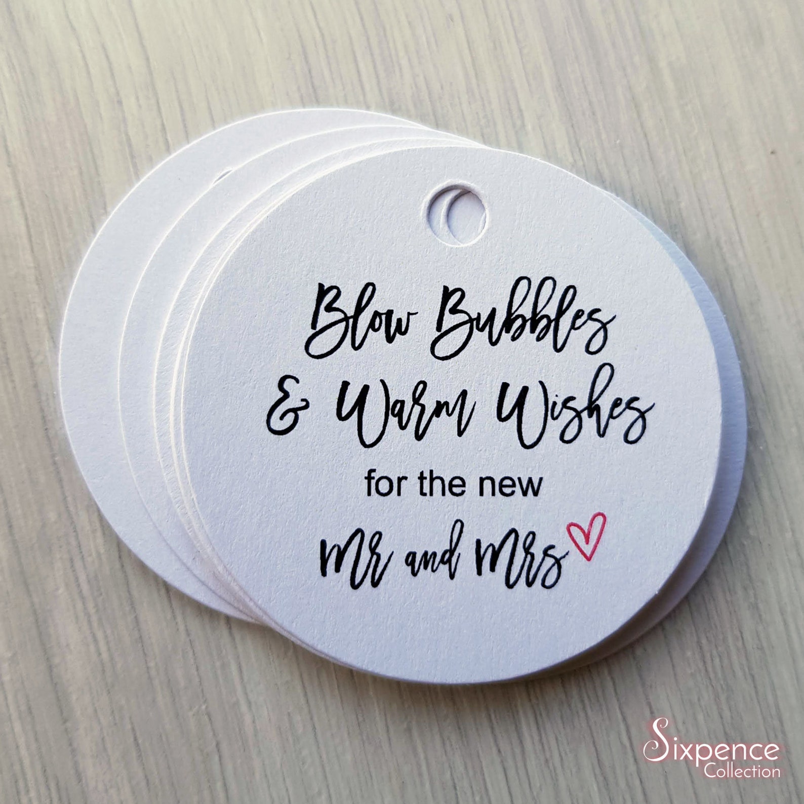 Wedding Bubbles Tags White or Kraft Brown 45mm. Blow bubbles & Etsy