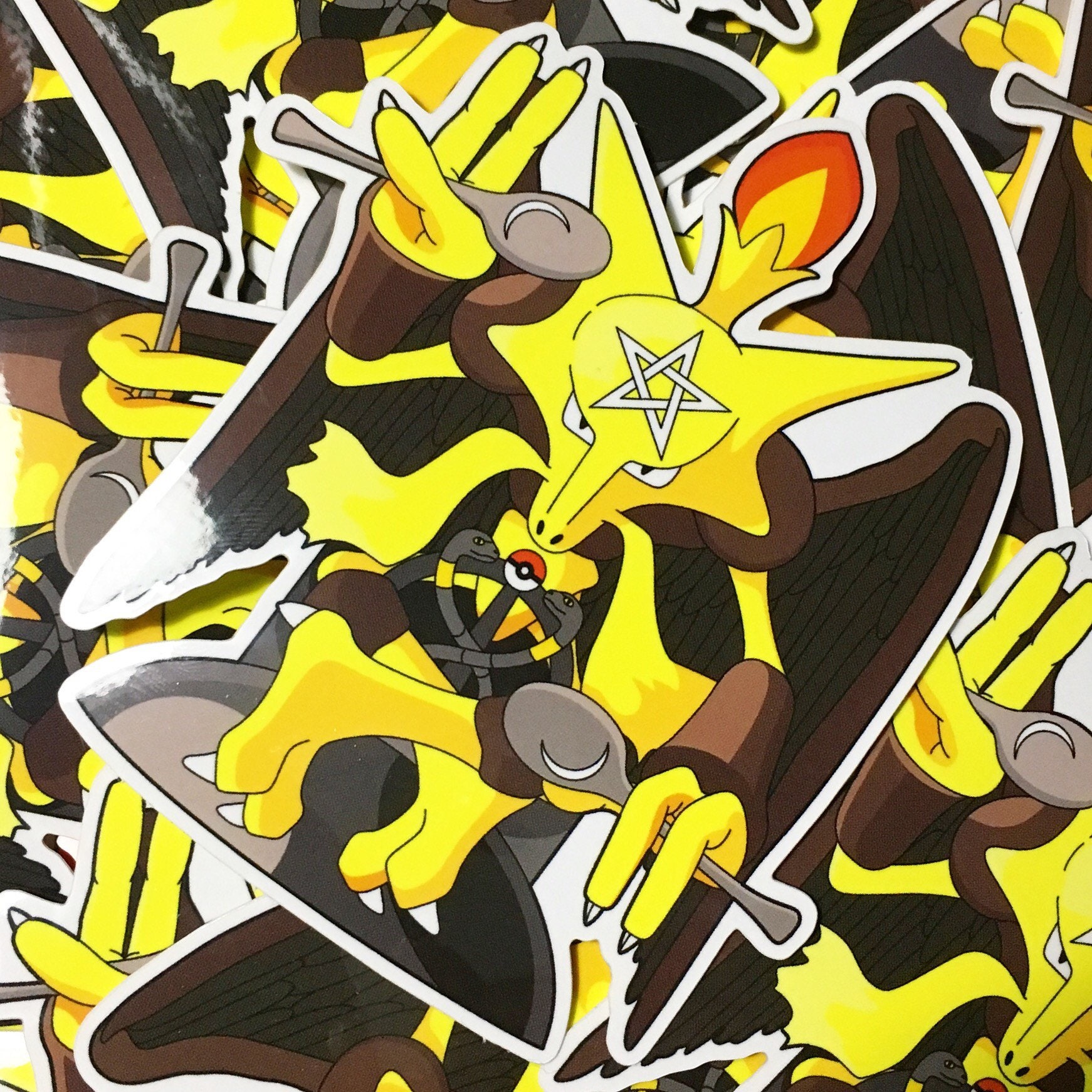 Pokemon Nissui Promo Sticker No.105 Abra Kadabra Alakazam Evolution -#0136